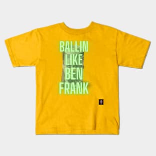 Ballin Pop Art Ben Franklin Money Shirt Kids T-Shirt